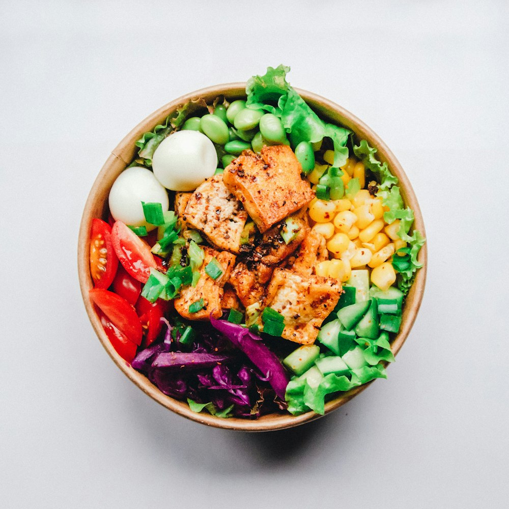 Assiette équilibrée et aliments complets